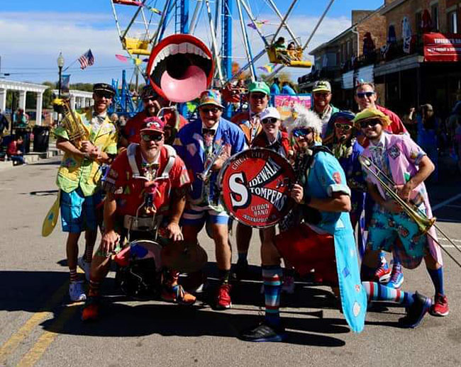 The Circle City Stompers Clown Band.
